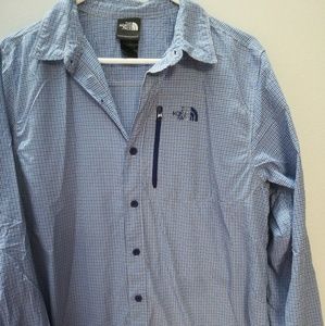 North face long sleeve dress shirt stripe size M
